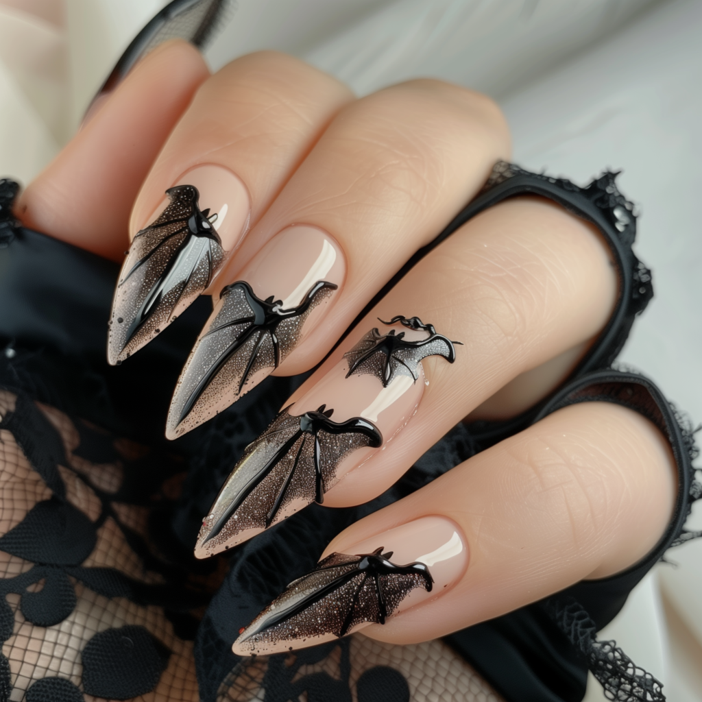 acrylic halloween nail designs